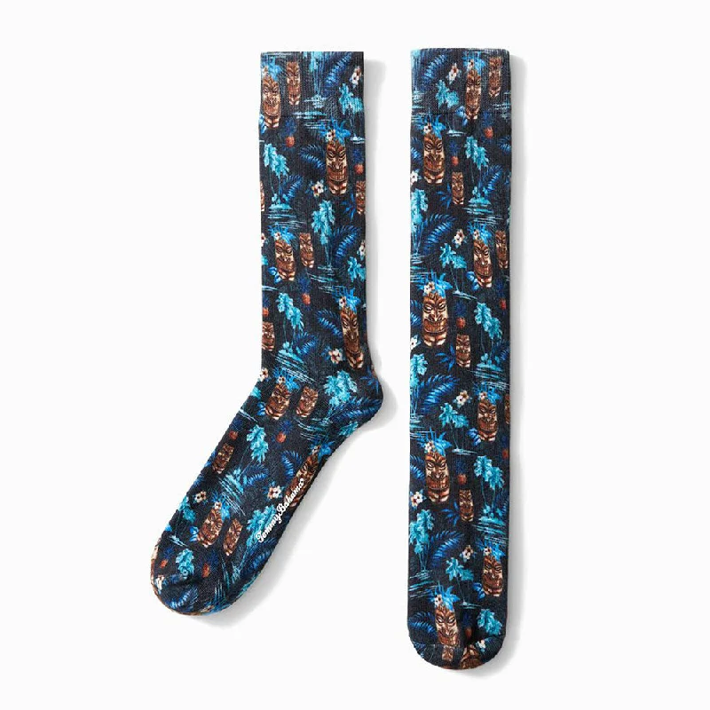 Tommy Bahama Waikiki Beachy Tiki Socks - Black