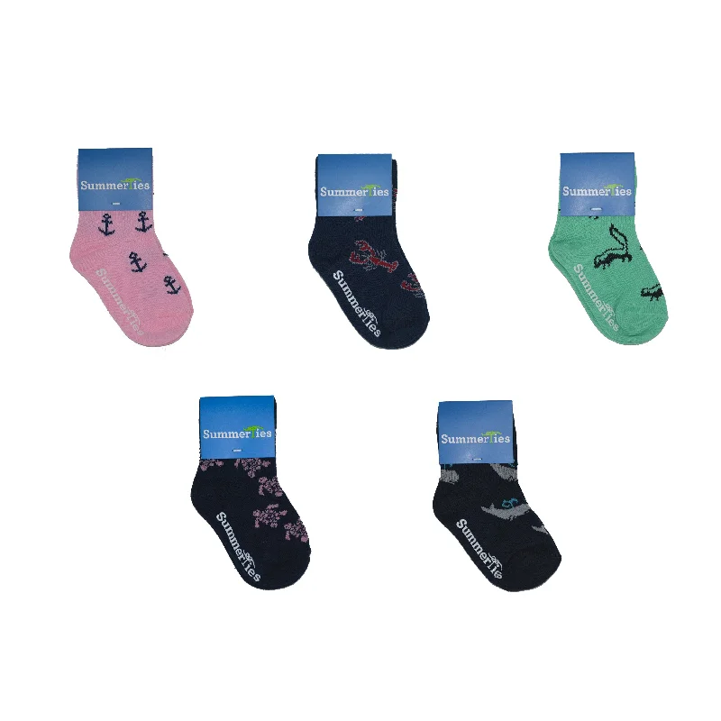 5 Pairs - Toddler Crew Socks - Group 3