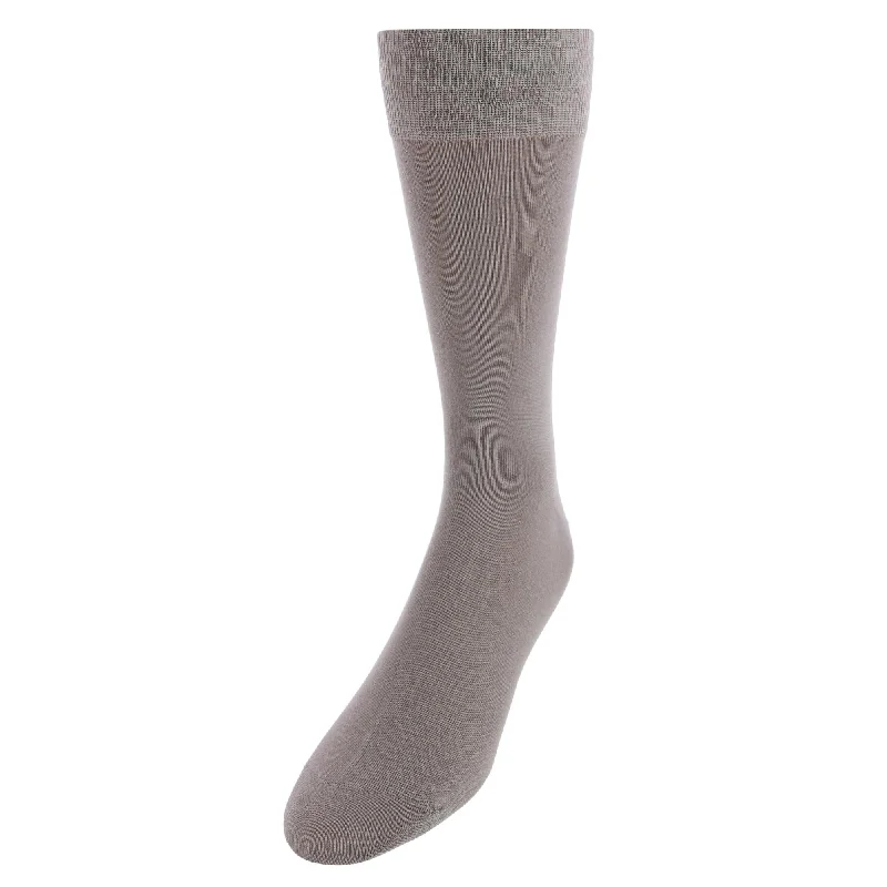 Vannucci Men's Mercerized Cotton Solid Color Dress Socks