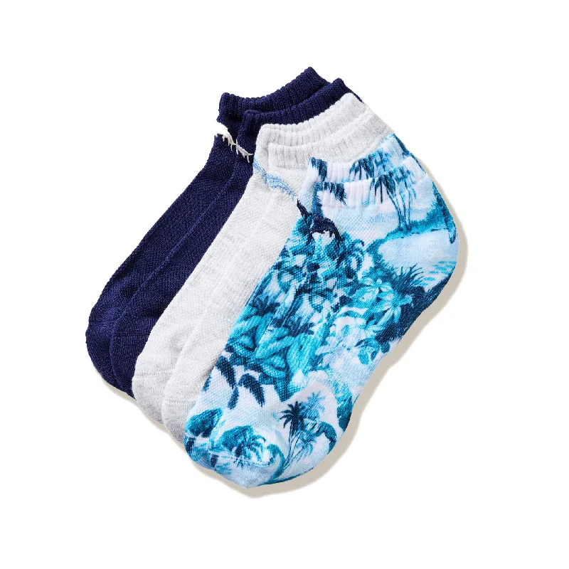 Tommy Bahama Men's IslandZone Performance Athletic 3 Pack Socks - Multi