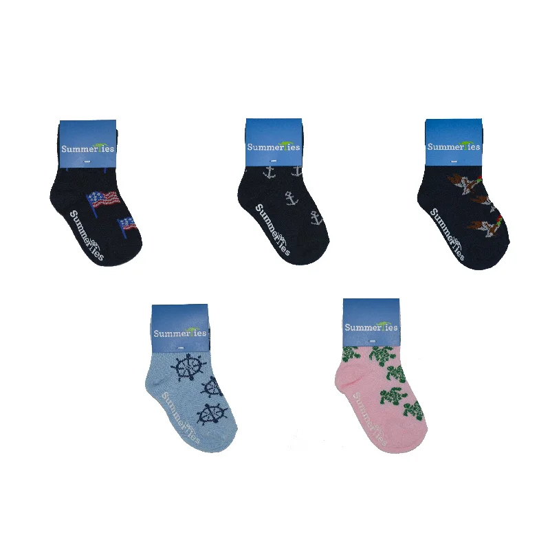 5 Pairs - Toddler Crew Socks - Group 1