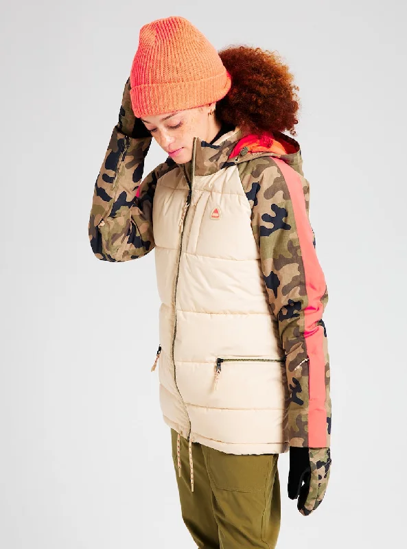 Burton Keelan Womens Jacket Crème Brulee / Martini Olive Terra Camo