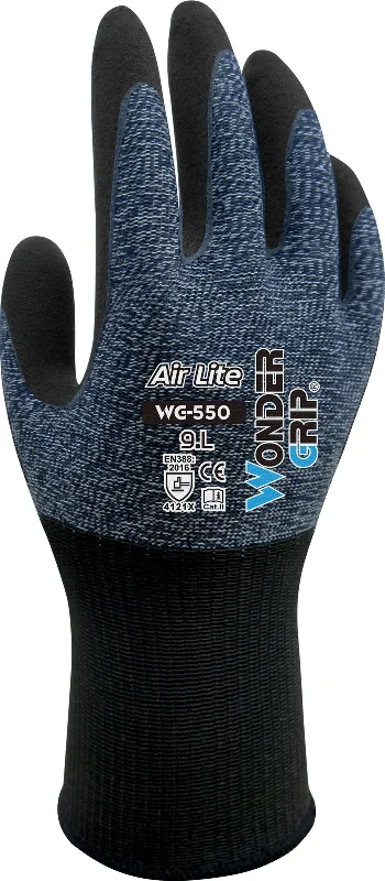 Wonder Grip Air Lite WG-550 Nitrile Coated Gloves, Dozen (12 pairs)