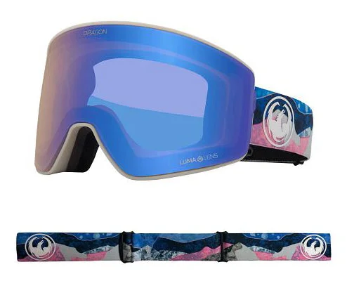 Dragon PXV2 Snow Goggles Low Bridge Mountain Bliss / Lumalens Flash Blue + Lumalens Dark Smoke