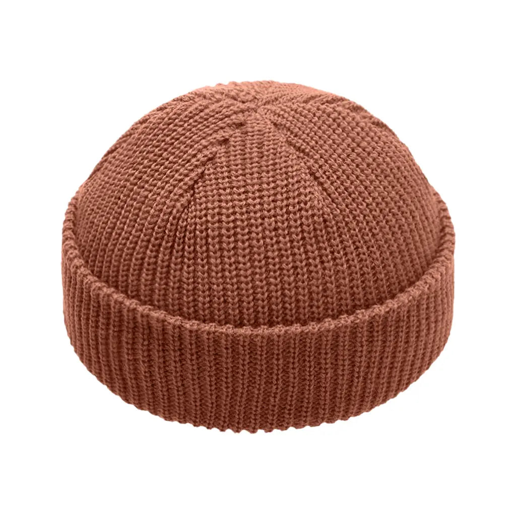 CARAMEL BROWN FISHERMAN BEANIE