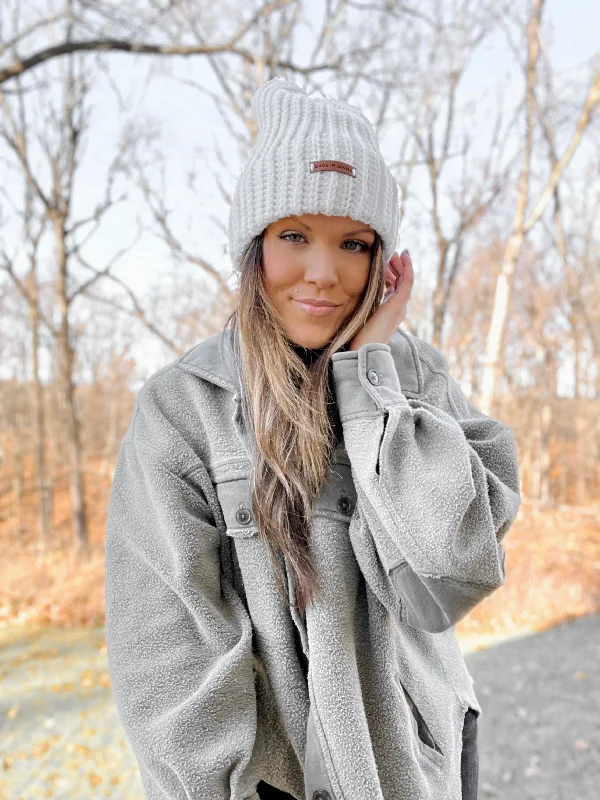 Double Brim Beanie | Antique White