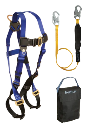 FallTech KIT156LT5P Carry Kit - Back D-ring, Mating Buckles, 6' SoftPack Lanyard and Gear Bag