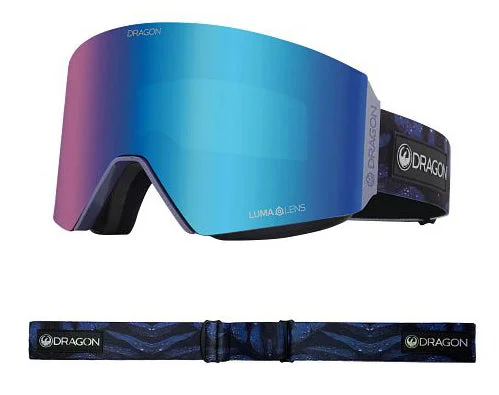 Dragon RVX MAG OTG Snow Goggles Low Bridge Shimmer / Lumalens Blue Ion + Lumalens Violet