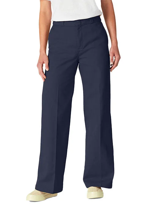 Dickies Women's Wide Leg Twill Pant Ink Navy