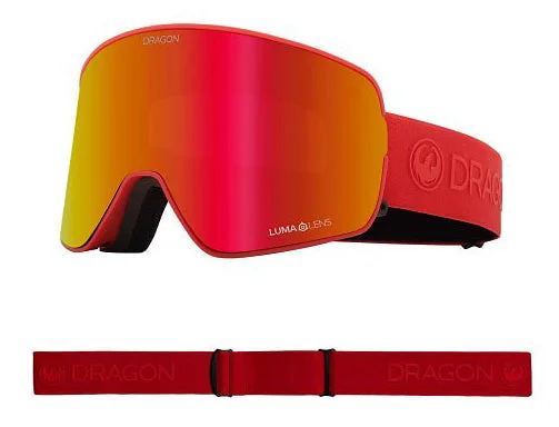 Dragon NFX2 Snow Goggles Low Bridge Saffron / Lumalens Red Ion + Lumalens Rose