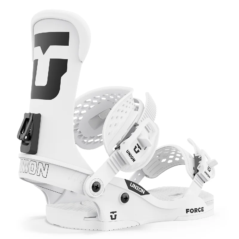 Union Force Classic (Team Logo) Snowboard Bindings Mens 2025 White