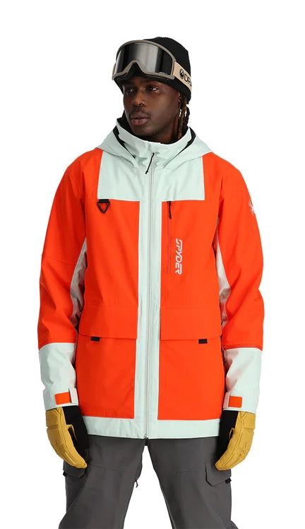 Spyder Field Jacket Mens Twisted Orange