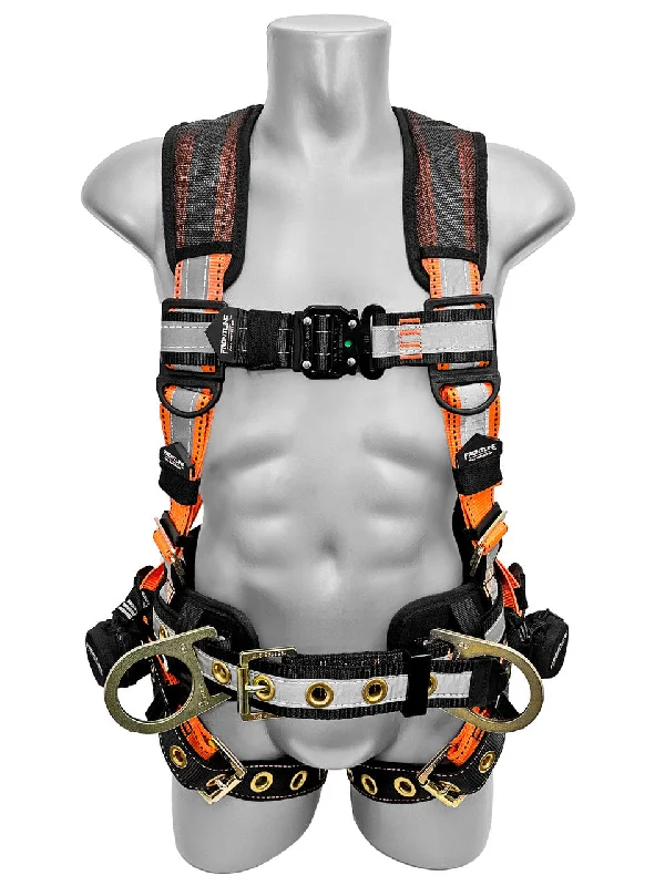 Frontline 100RCTB Combat Reflective Construction Full Body Harness with Tongue Buckle Legs and Trauma Straps