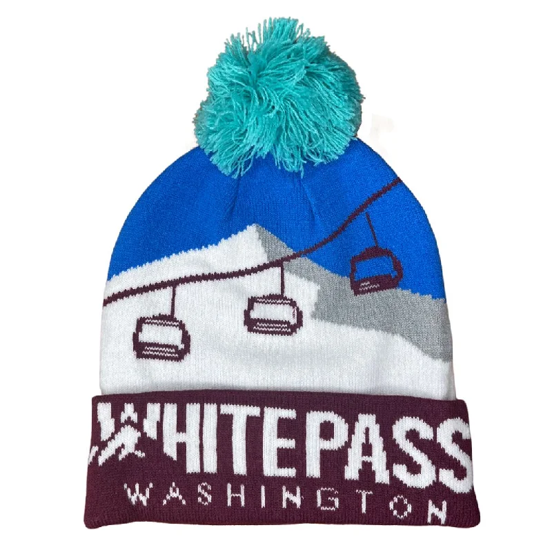 WP Blue/Plum Chairlift Beanie