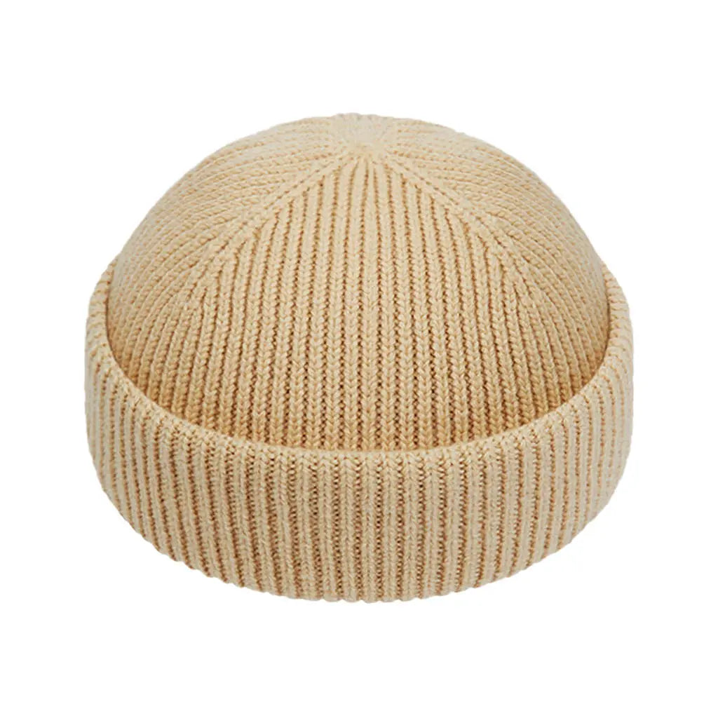 BEIGE SHORT BEANIE