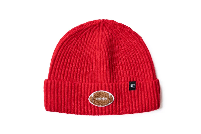 Candy Apple Terry Football Beanie