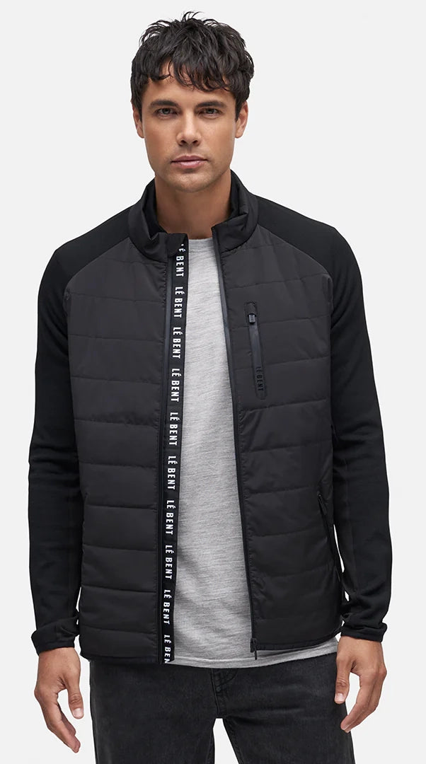 Le Bent Pramecou Wool Insulated Hybrid Mens Jacket Black