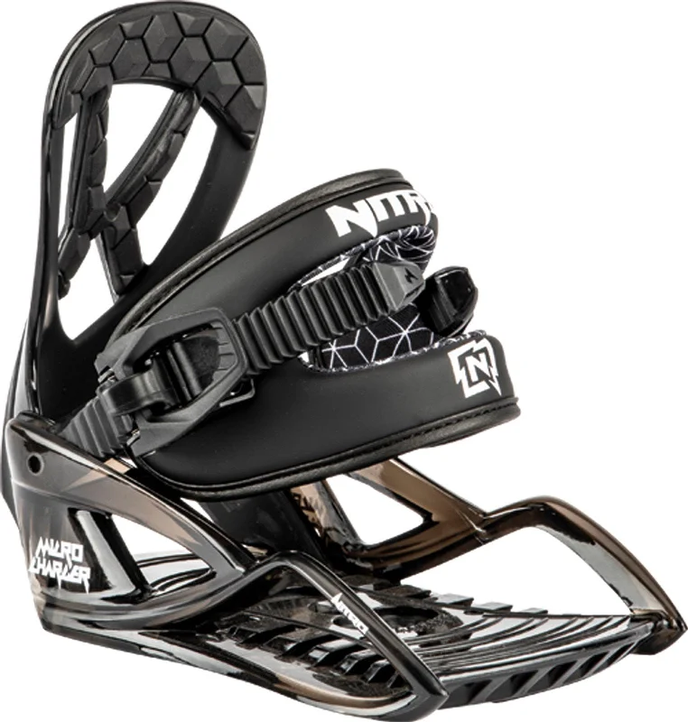 Nitro Micro Charger Youth Snowboard Bindings XS Black Kids US 12.5-3.5 New