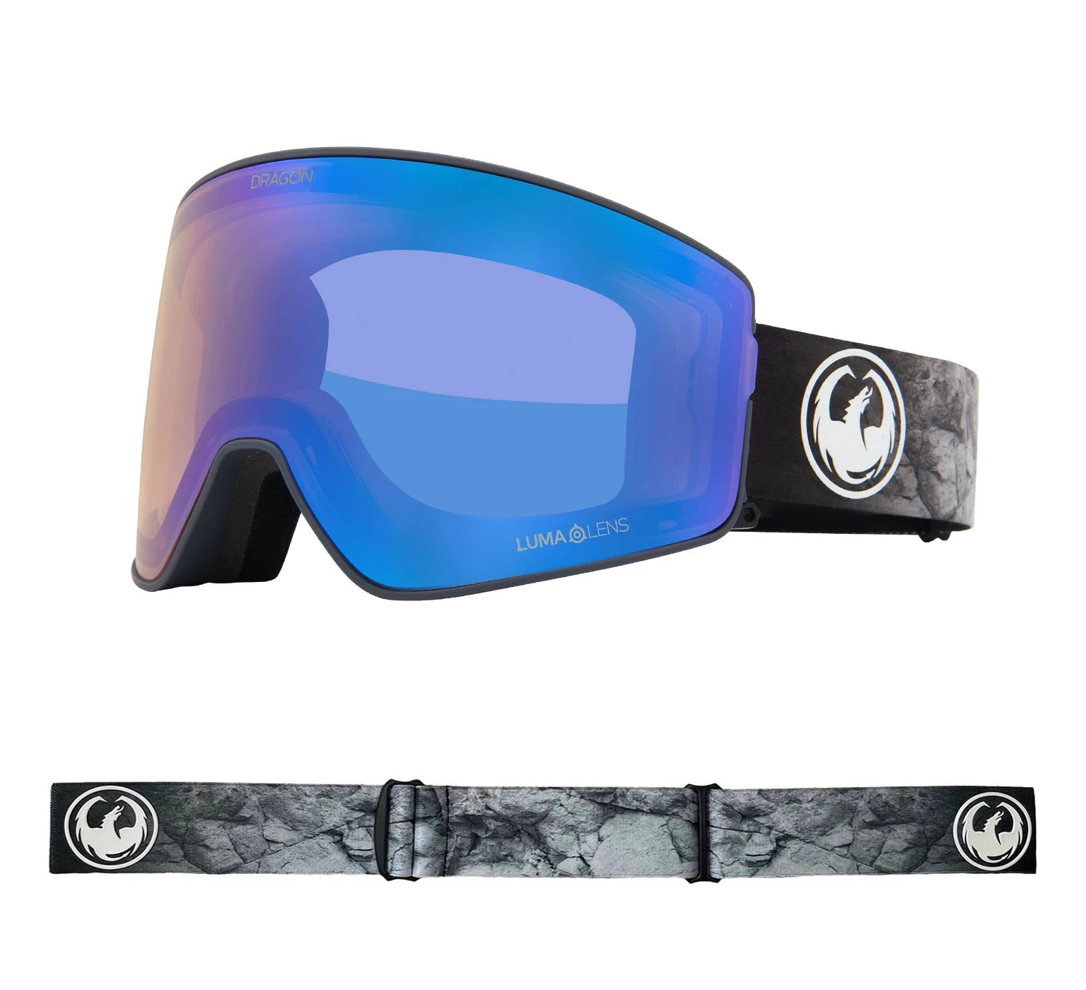 Dragon PXV2 Snow Goggles 2022 Boulder / Lumalens Flash Blue + Spare Lens