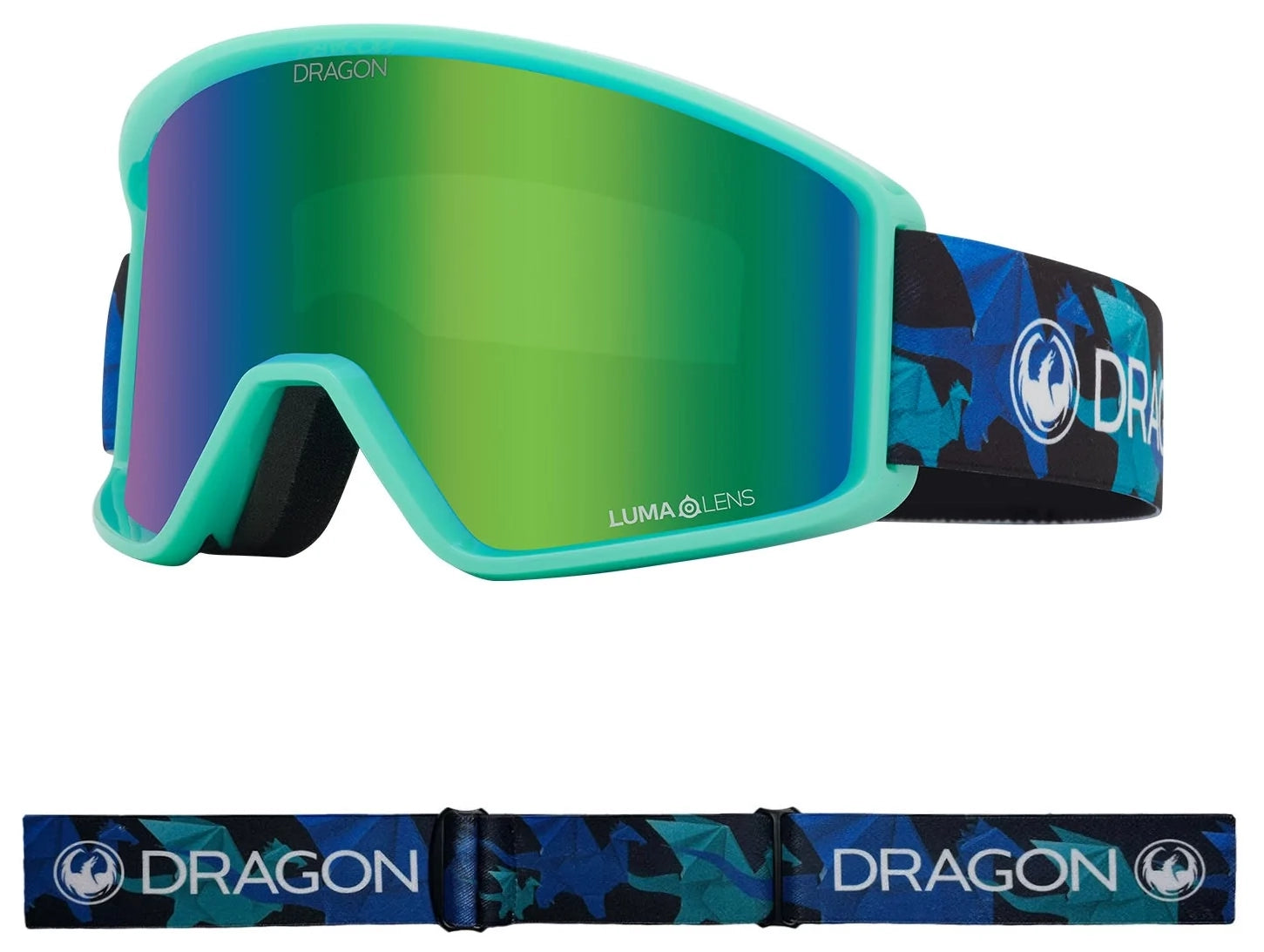 Dragon DXT OTG Snow Goggles Origami / Lumalens Green Ion