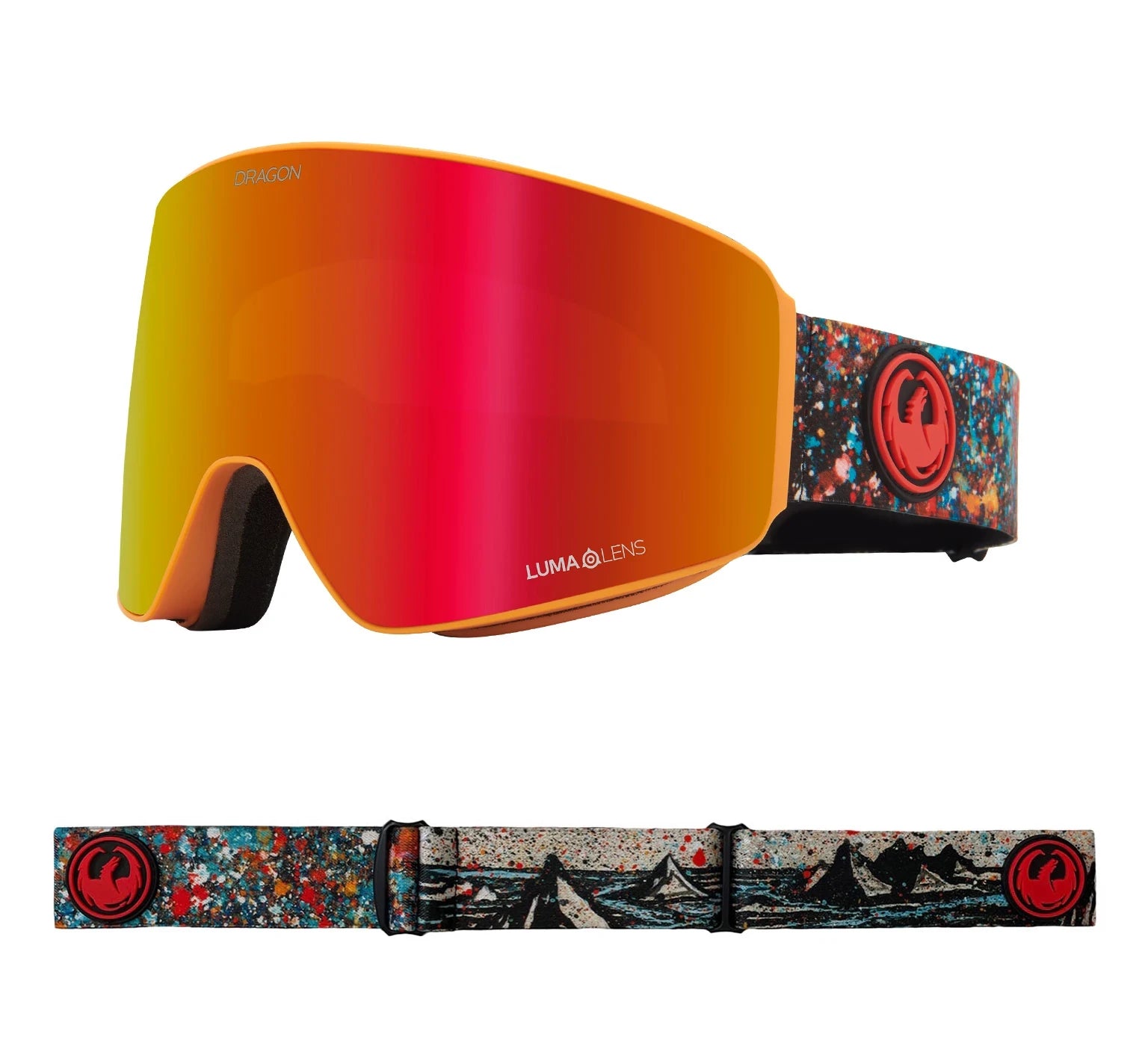 Dragon PXV Snow Goggles 2022 Bryan Iguchi / Lumalens Red Ion + Spare Lens