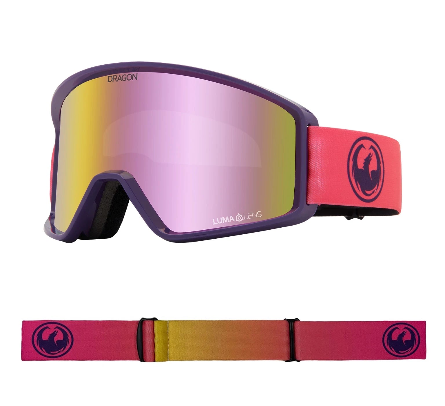 Dragon DXT OTG Snow Goggles Fade Pink Lite / Lumalens Pink Ion