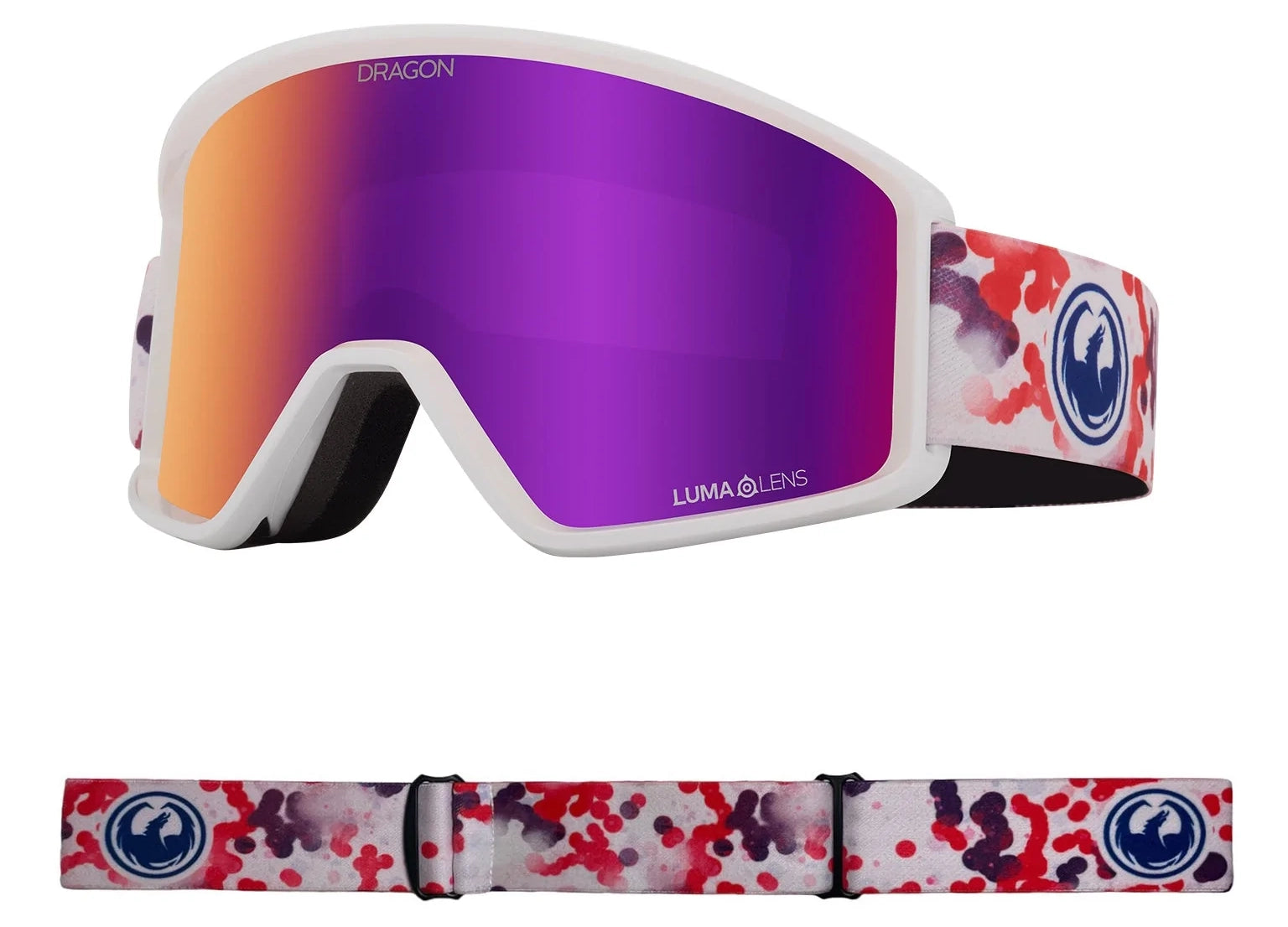 Dragon DXT OTG Snow Goggles Koi Lite / Lumalens Purple Ion