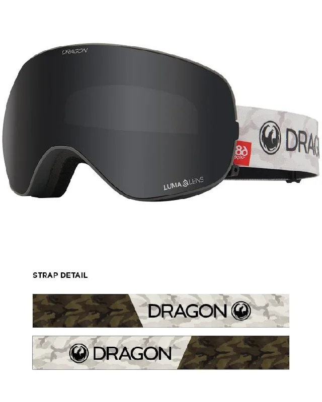 Dragon X2S Snow Goggles 686 Camo / Lumalens Dark Smoke + Spare Lens