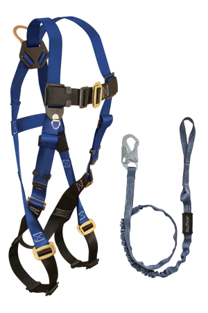 FallTech CMB158259L Combo Kit - Harness, Looped Lanyard, Snap Hook