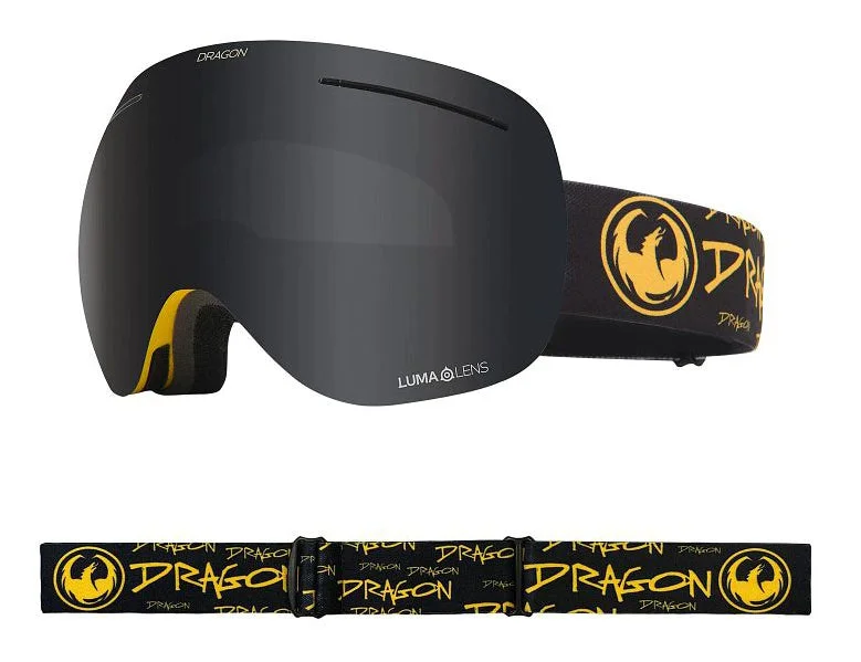 Dragon X1 Snow Goggles Block / Lumalens Dark Smoke + Spare Lens