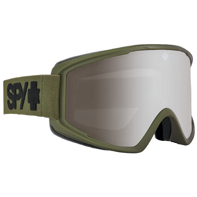 Spy Crusher Elite Goggles Matte Olive Bronze with Silver Spectra Mirror