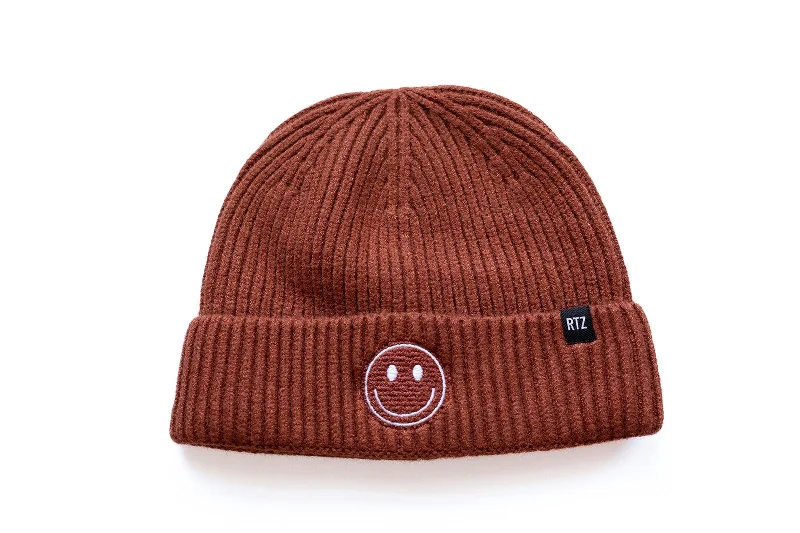 Rust Smiley Beanie