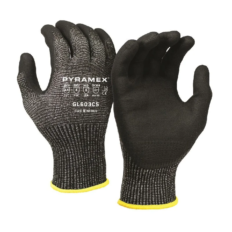 Pyramex Micro-Foam Nitrile Coated Cut Resistant Gloves GL603C5 (12 Pair)