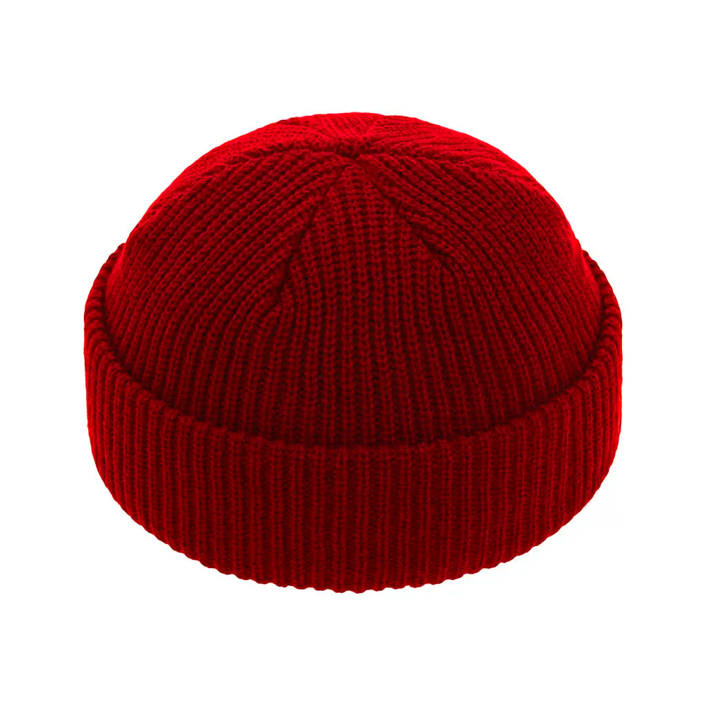 WINE RED FISHERMAN BEANIE