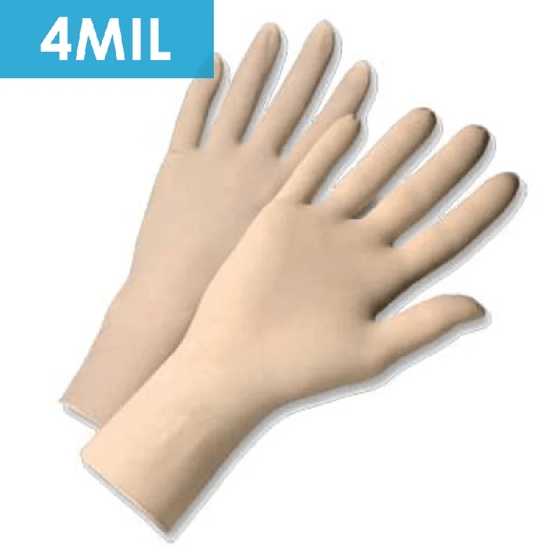 Disposable Gloves-2800 Textured Powder Free Latex Exam Grade, 4 mil -  Sold in 10 boxes/case