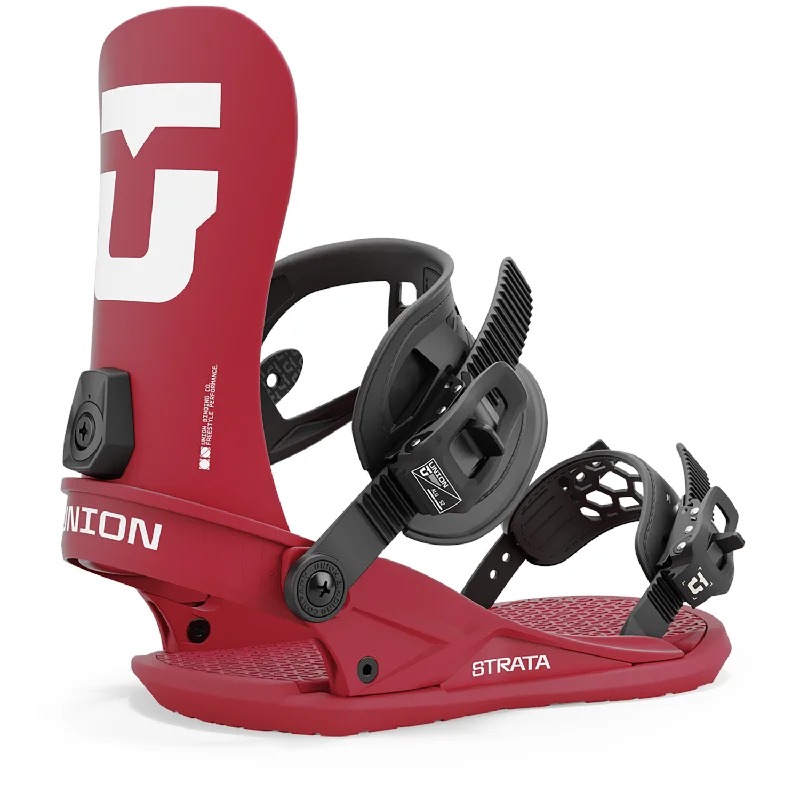 Union Strata Snowboard Bindings Mens 2025 Burgundy