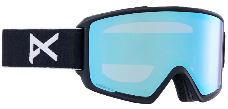 Anon M3 Goggles MFI Face mask & Spare Lens Mens 2023 Black / Perceive Variable Blue Lens