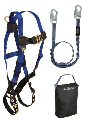 FallTech 9001HS Starter Kit - Harness, Shock Absorbing Lanyard,Gear Bag.