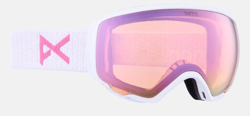 Anon WM1 Goggles MFI Face mask & Spare Lens Womens 2023 White / Perceive Cloudy Pink Lens