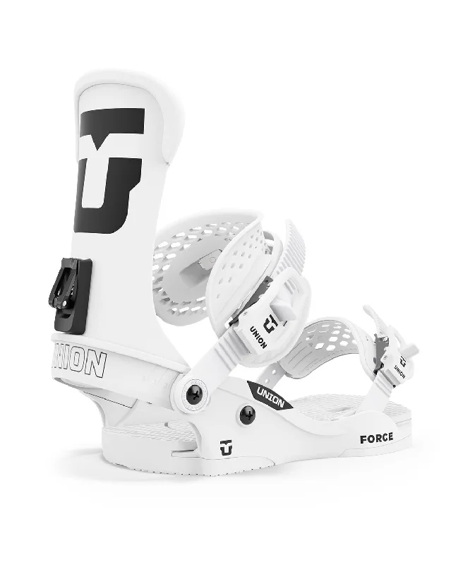 Union Force Classic Snowboard Bindings, Men's Large (US 10.5-13), White New 2025