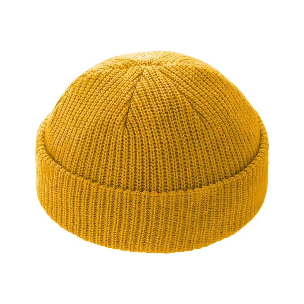 MUSTARD FISHERMAN BEANIE